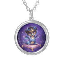 かわいいファンタジードラゴンラウンドネックレス