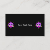 かわいいファンタジーパープルムーン顔スター 名刺 (裏面)