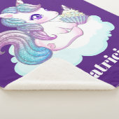 かわいいファンタジーユニコーンの名前 シェルパブランケット (3/4)