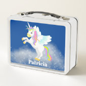かわいいファンタジーユニコーンの名前 メタルランチボックス (裏面)