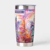 かわいいファンタジーユニコーンの名前 保温保冷タンブラー (左面)