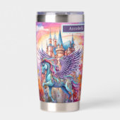かわいいファンタジーユニコーンの名前 保温保冷タンブラー (正面)