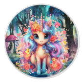 かわいいファンタジーユニコーン セラミックノブ (正面)