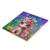 かわいいファンタジーユニコーン タイル (側面)