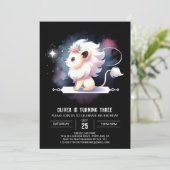 かわいいファンタジーライオン誕生日 招待状 (スタンド正面)