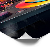 かわいいファンタジーライオンDJビニル ポスター (コーナー)