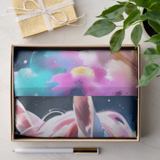 かわいいファンタジーレインボーユニコーン誕生日ギフトラップ 薄葉紙 (ギフト)