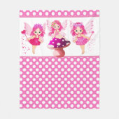 かわいいファンタジー妖精 フリースブランケット (正面)