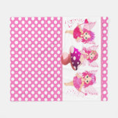 かわいいファンタジー妖精 フリースブランケット (正面(横))