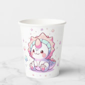 かわいいファンタジー恐竜の赤ちゃんシャワー 紙コップ (正面)