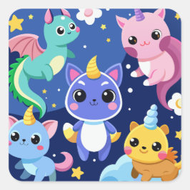 かわいいファンタジー スクエアシール