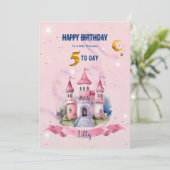 かわいいファンタジー 誕生日カード 招待状 (スタンド正面)