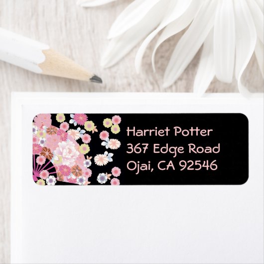 かわいいファン&フラワー日本のフローラファインアート ラベル (インサイチュ)