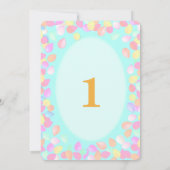 かわいいファーストバースデーバルーン 招待状 (裏面)