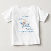 かわいいファーストバースデー テディベア Tシャツ (正面)