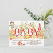 かわいいファーマーズマーケットのベビーシャワー招待状 招待状 (スタンド正面)