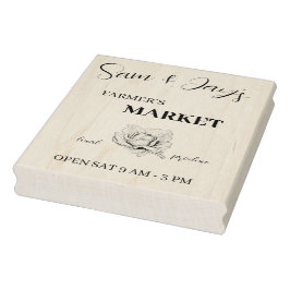 かわいいファーマーズマーケットウッドアートスタンプ ラバースタンプ