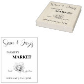 かわいいファーマーズマーケットウッドアートスタンプ ラバースタンプ (押印)