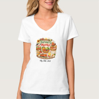かわいいファーマーズマーケットTシャツ - 新鮮でローカルな農場 Tシャツ