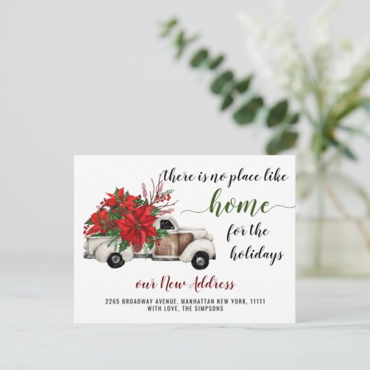 かわいいファームのクリスマストラックの移動発表 ポストカード (スタンド正面)