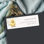 かわいいファームのシック水の色フローラアドレス ラベル