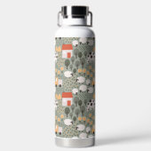 かわいいファームのシーンパターン ウォーターボトル (背面)