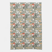 かわいいファームのシーンパターン キッチンタオル (縦)