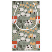 かわいいファームのシーンパターン スモールペーパーバッグ (裏面)