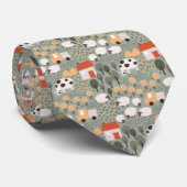 かわいいファームのシーンパターン ネクタイ (ロール)