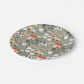 かわいいファームのシーンパターン ペーパープレート (アングル)