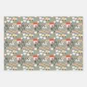 かわいいファームのシーンパターン ラッピングペーパーシート (正面2)