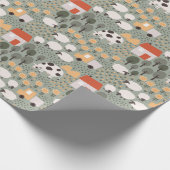 かわいいファームのシーンパターン ラッピングペーパー (角)