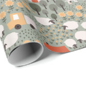 かわいいファームのシーンパターン ラッピングペーパー (ロールコーナー)