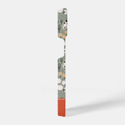 かわいいファームのシーンパターン iPhoneケース (右側面)