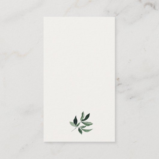 かわいいファームの牛の葉おむつラッフルベビーシャワー エンクロージャーカード (裏面)