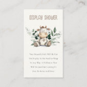 かわいいファームの牛の葉ディスプレイシャワー赤ちゃんシャワー エンクロージャーカード (正面)