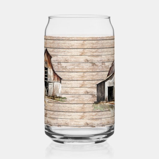 かわいいファームの羊の愛好家の名前を追加 ガラス缶 (左)