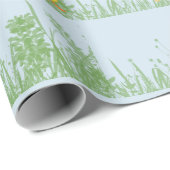 かわいいファームの赤ちゃんシャワー, BlueCustom ラッピングペーパー (ロールコーナー)