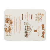 かわいいファームをテーマにした誕生日パーティーの少年と少女 マグネット (横)