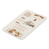 かわいいファームをテーマにした誕生日パーティーの少年と少女 マグネット (左側)