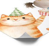 かわいいファームアニマルバースデーパーティー納屋周囲の庭へようこそ ポスター (角)