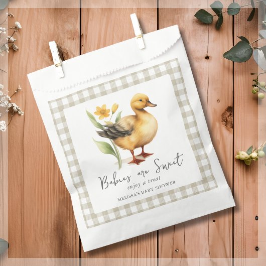 かわいいファームアヒル赤ちゃんシャワー フェイバーバッグ