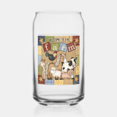 かわいいファームウェルカムカントリーファームハウス ガラス缶 (裏面)