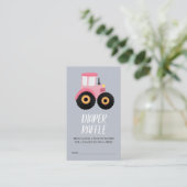 かわいいファームガールズベビーシャワーおむつラッフル エンクロージャーカード (スタンド正面)