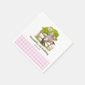 かわいいファームガール誕生日Iベビーシャワーパーティーナプキ スタンダードカクテルナプキン (角)