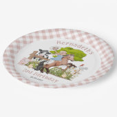 かわいいファームガール誕生日Iベビーシャワーパーティー ペーパープレート (アングル)