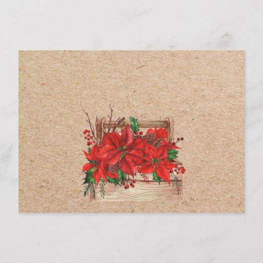 かわいいファームクリスマストラックポインセチア移動 案内状 (裏面)