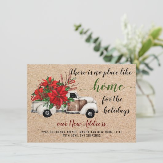 かわいいファームクリスマストラックポインセチア移動 案内状 (スタンド正面)