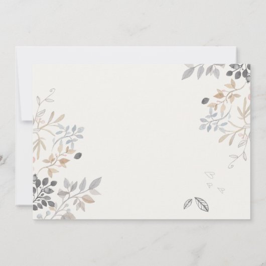 かわいいファームシック水の色のフローラ赤ちゃんシャワー ノートカード (裏面)