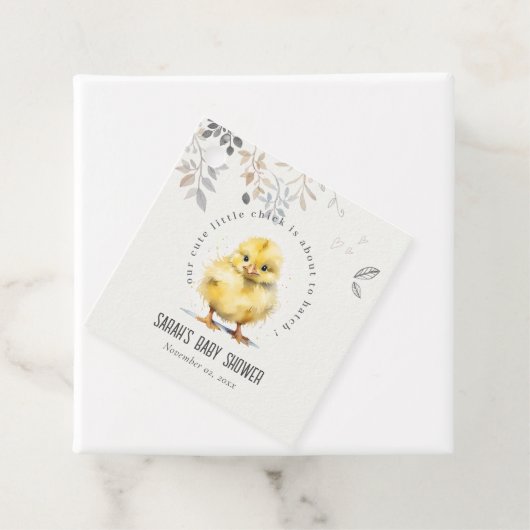 かわいいファームシック水の色のフローラ赤ちゃんシャワー フェイバータグ (インサイチュ)